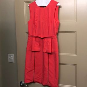 BCBGMaxAzria Coral Peplum Dress, sz 8 NWT!